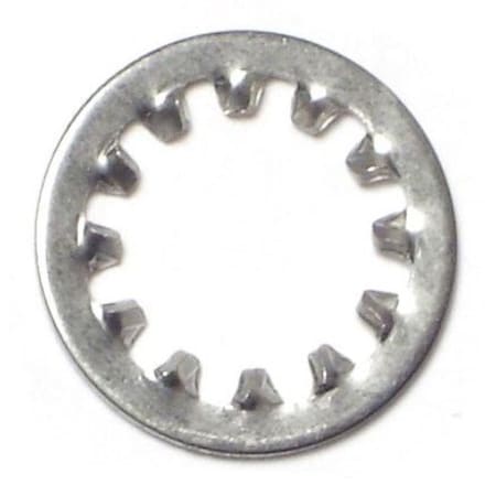 Midwest Fastener Internal Tooth Lock Washer, For Screw Size 1/2 in 18-8 Stainless Steel, Plain Finish, 10 PK 74868